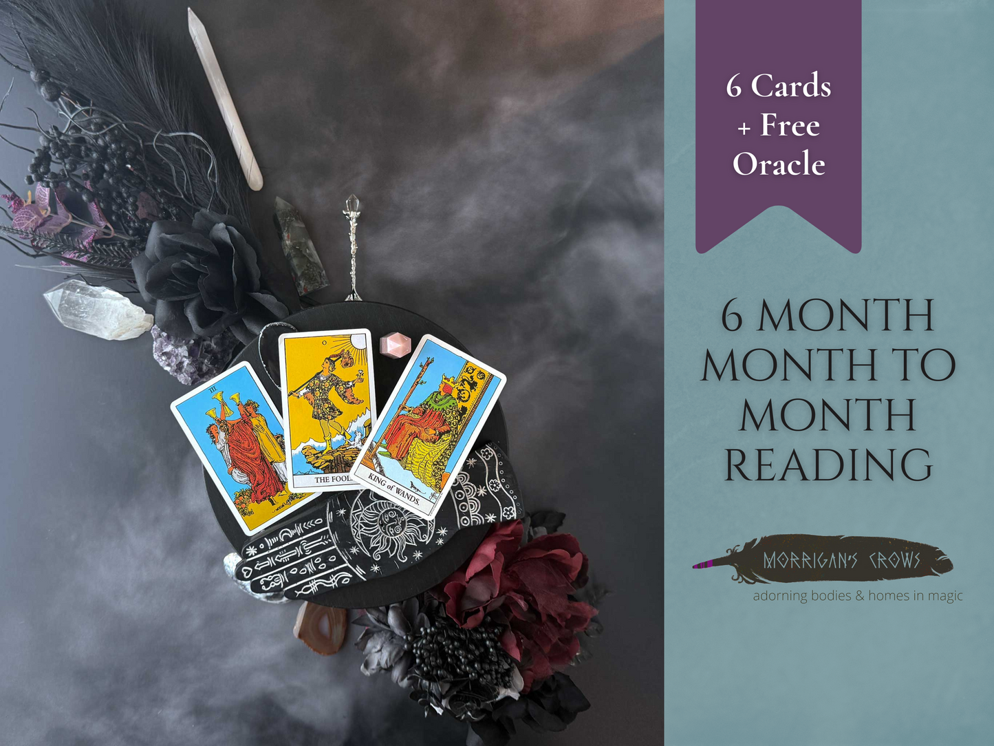 6-Month Tarot Reading: Monthly Guidance + Free Oracle Card